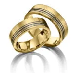 Par de Aliança em Ouro Amarelo 18k, 5mm