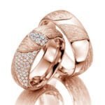 Anel em Ouro Rosa 18k e Diamantes, 5mm