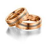 Anel em Ouro Rosa 18k e Diamante, 5mm