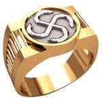 Anel de Confraria em Ouro Amarelo & Branco 18k, 16mm