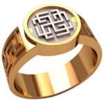 Anel de Confraria em Ouro Amarelo 18k, 14mm