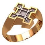 Anel de Confraria em Ouro Amarelo 18k, 14mm