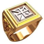 Anel de Confraria em Ouro Amarelo 18k, 14mm