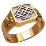 Anel de Confraria em Ouro Amarelo 18k, 14mm