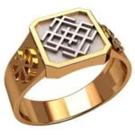 Anel de Confraria em Ouro Amarelo 18k, 14mm