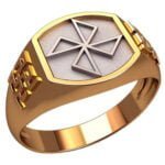 Anel de Confraria em Ouro Amarelo 18k, 15mm