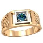 Anel de Confraria em Ouro Amarelo 18k com Topazio, 10mm