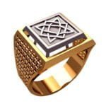 Anel de Confraria em Ouro Amarelo 18k, 14mm