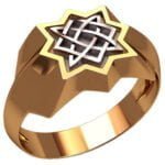 Anel de Confraria em Ouro Amarelo 18k, 12mm