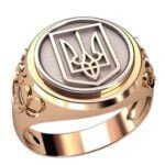 Anel de Confraria em Ouro Amarelo & Branco 18k, 15mm