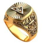 Anel de Confraria em Ouro Amarelo 18k, 12mm