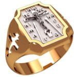 Anel de Confraria em Ouro Amarelo 18k, 14mm