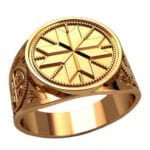 Anel de Confraria em Ouro Amarelo 18k, 13mm