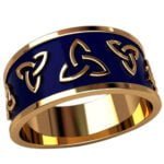 Anel de Confraria em Ouro Amarelo 18k  10mm,