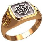 Anel de Confraria em Ouro Amarelo 18k, 12mm