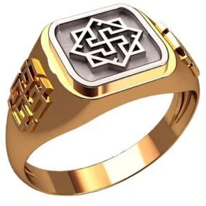 Anel de Confraria em Ouro Amarelo 18k, 12mm