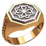 Anel de Confraria em Ouro Amarelo 18k, 14mm