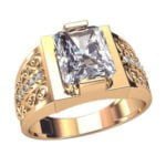 Anel de Confraria em Ouro Amarelo 18k e Diamantes, 14mm