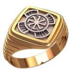 Anel de Confraria em Ouro Amarelo 18k, 14mm