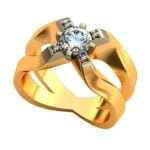 Anel de Confraria em Ouro Amarelo 18k e Diamantes, 10mm
