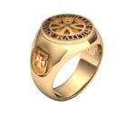 Anel de Confraria em Ouro Amarelo 18k, 15mm