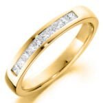 Aliança em Ouro Amarelo 18k e Diamantes, 3,5mm