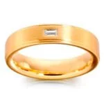 Aliança em Ouro Amarelo 18k e Diamante, 4mm