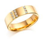Anel em Ouro Amarelo 18k e Diamantes, 4,5mm