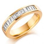 Aliança em Ouro Amarelo 18k e Diamantes, 4mm