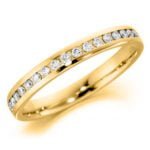 Anel em Ouro Amarelo 18k e Diamantes, 3mm