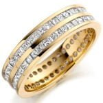 Aliança em Ouro Amarelo 18k e Diamantes, 5mm