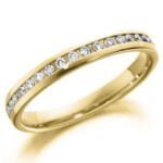 Aliança em Ouro Amarelo 18k e Diamantes, 3,5mm