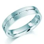 Anel em Ouro Branco 18k e Diamantes, 4mm