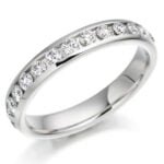 Anel em Ouro Branco 18k e Diamantes, 3,5mm