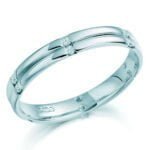 Anel em Ouro Branco 18 e Diamantes, 3,5mm