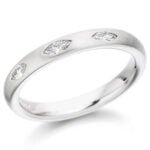 Anel em Ouro Branco 18k e Diamantes, 3,5mm