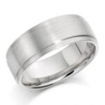 Anel em Ouro Branco 18k, 5mm