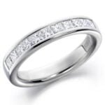 Anel em Ouro Branco 18k e Diamantes, 4mm