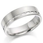 Anel em Ouro Branco 18k e Diamantes, 4,5mm