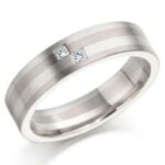 Anel em Ouro Branco 18k e Diamantes, 4,5mm