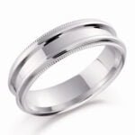 Anel em Ouro Branco 18k, 5mm