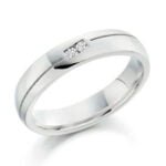 Anel em Ouro Branco 18k e Diamantes, 3,5mm