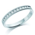 Anel em Ouro Branco 18k e Diamantes, 3,5mm