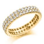 Anel em Ouro Amarelo 18k e Diamantes, 4mm