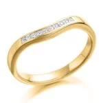 Anel em Ouro Amarelo 18k e Diamantes, 2,5mm