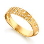 Anel em Ouro Amarelo 18k e Diamante, 3,5mm