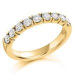 Anel em Ouro Amarelo 18k e Diamantes, 2,5mm