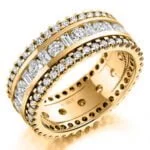 Anel em Ouro Amarelo 18k e Diamantes, 5mm