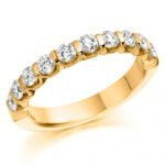 Anel em Ouro Amarelo 18k e Diamantes, 3mm