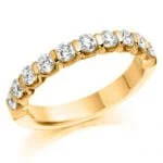 Anel em Ouro Amarelo 18k e Diamantes, 3mm